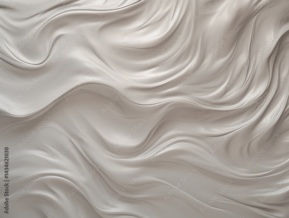 Fototapeta premium Abstract Rendering of Undulating Off-White Surface