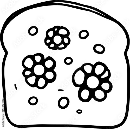 Golden-Brown Muffin in Black-and-White Liner Delicious Baked Treat