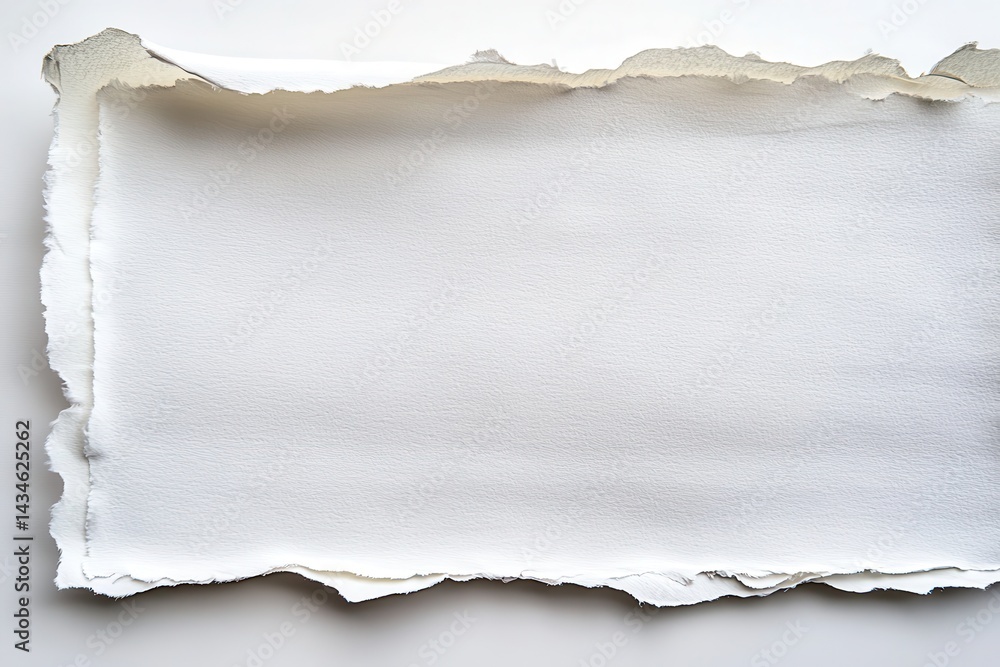 Obraz premium Blank, white paper with torn edges