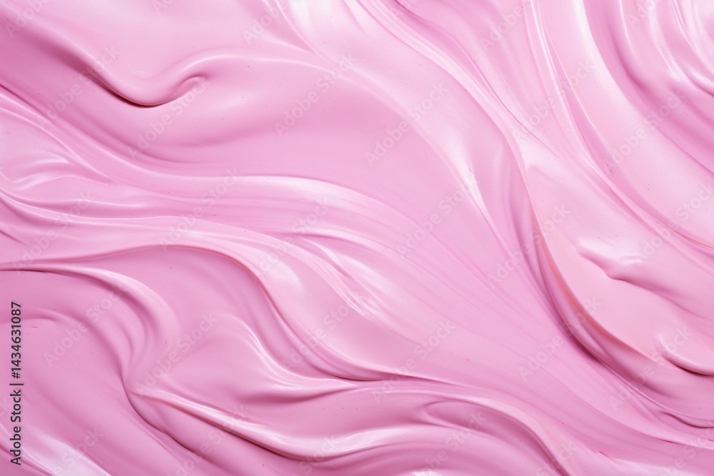 Obraz premium Pink Creamy Substance with Swirling Texture