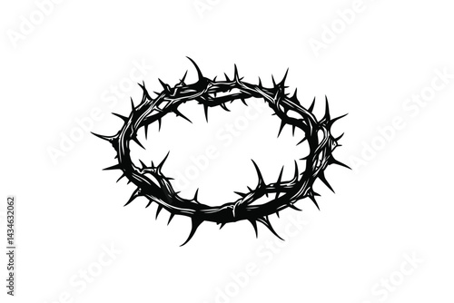 Crown of thorns god isolated