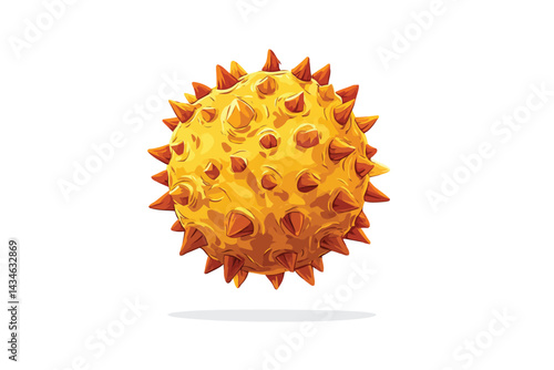 rubber ball with spikes plastic isolated