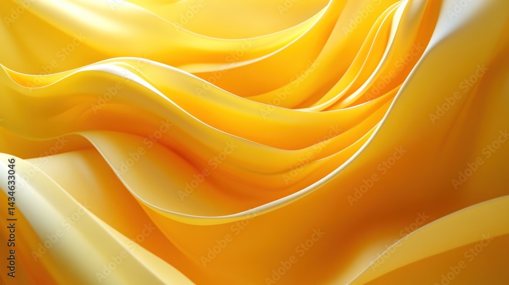 Obraz premium Dynamic yellow fabric folds