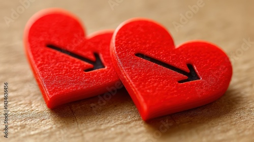 Obraz na płótnie Celebrate love with a charming heart and cupid arrow design, perfect for Valentines Day. Ideal for romantic themes w salonie