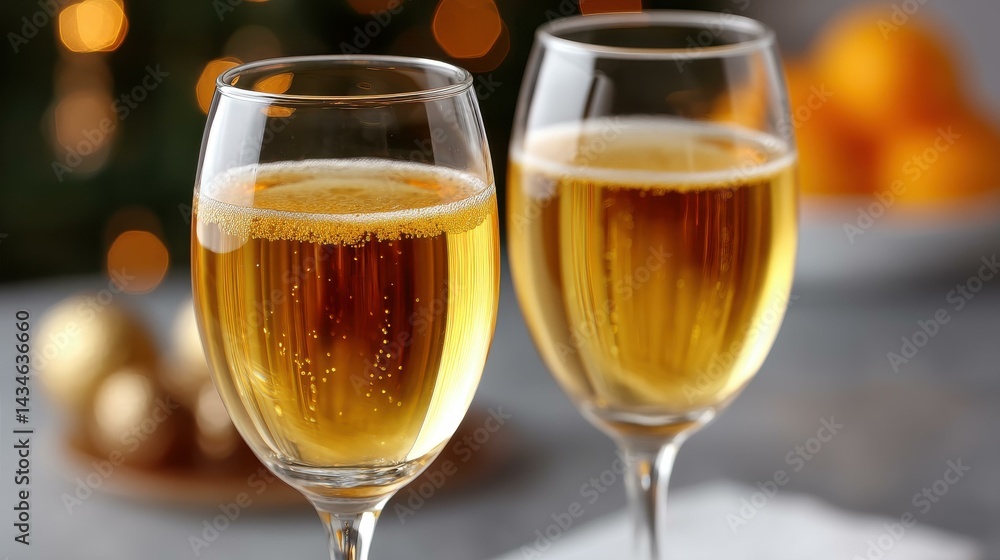 Toast to the New Year with a glass of bubbly, capturing festive moments filled with joy and cheer