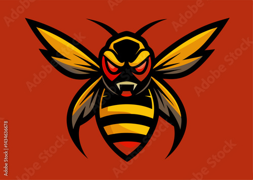 The Fury of the Wasp: A fierce, animated illustration of a wasp in a striking visual, conveying a sense of power and intensity with vibrant color and bold lines. 