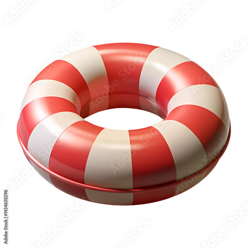 3D striped inflatable pool ring for summer