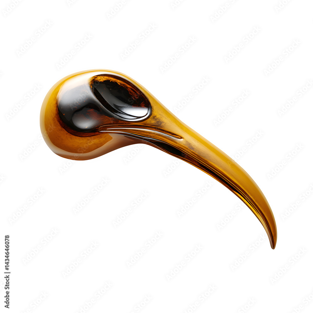 Obraz premium wide angle image of a food clip shaped like a bird beak, isolated on white background