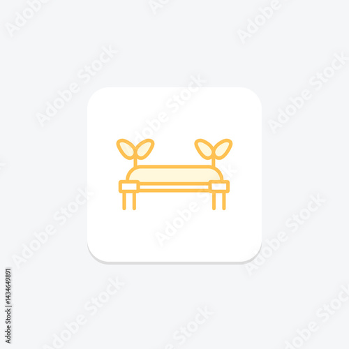 Garden Bench, vector, pixel perfect, illustrator file