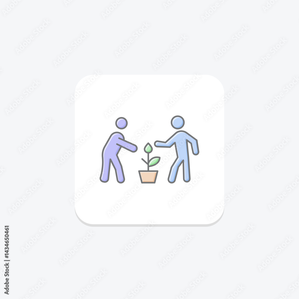 Fertilizing Plants, vector, pixel perfect, illustrator file Fertilizing Plants, vector, pixel perfect, illustrator file