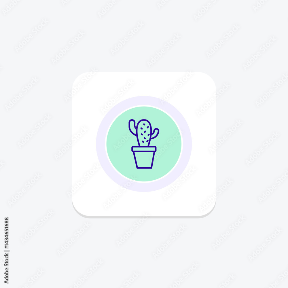 Cactus In Pot, vector, pixel perfect, illustrator file Cactus In Pot, vector, pixel perfect, illustrator file