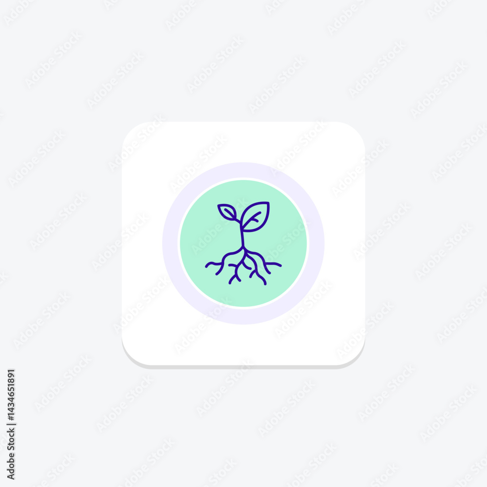 Rooted Sapling, vector, pixel perfect, illustrator file Rooted Sapling, vector, pixel perfect, illustrator file