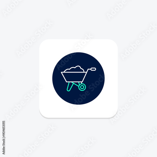 Wheelbarrow With Soil, vector, pixel perfect, illustrator file