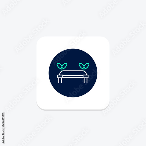 Garden Bench, vector, pixel perfect, illustrator file