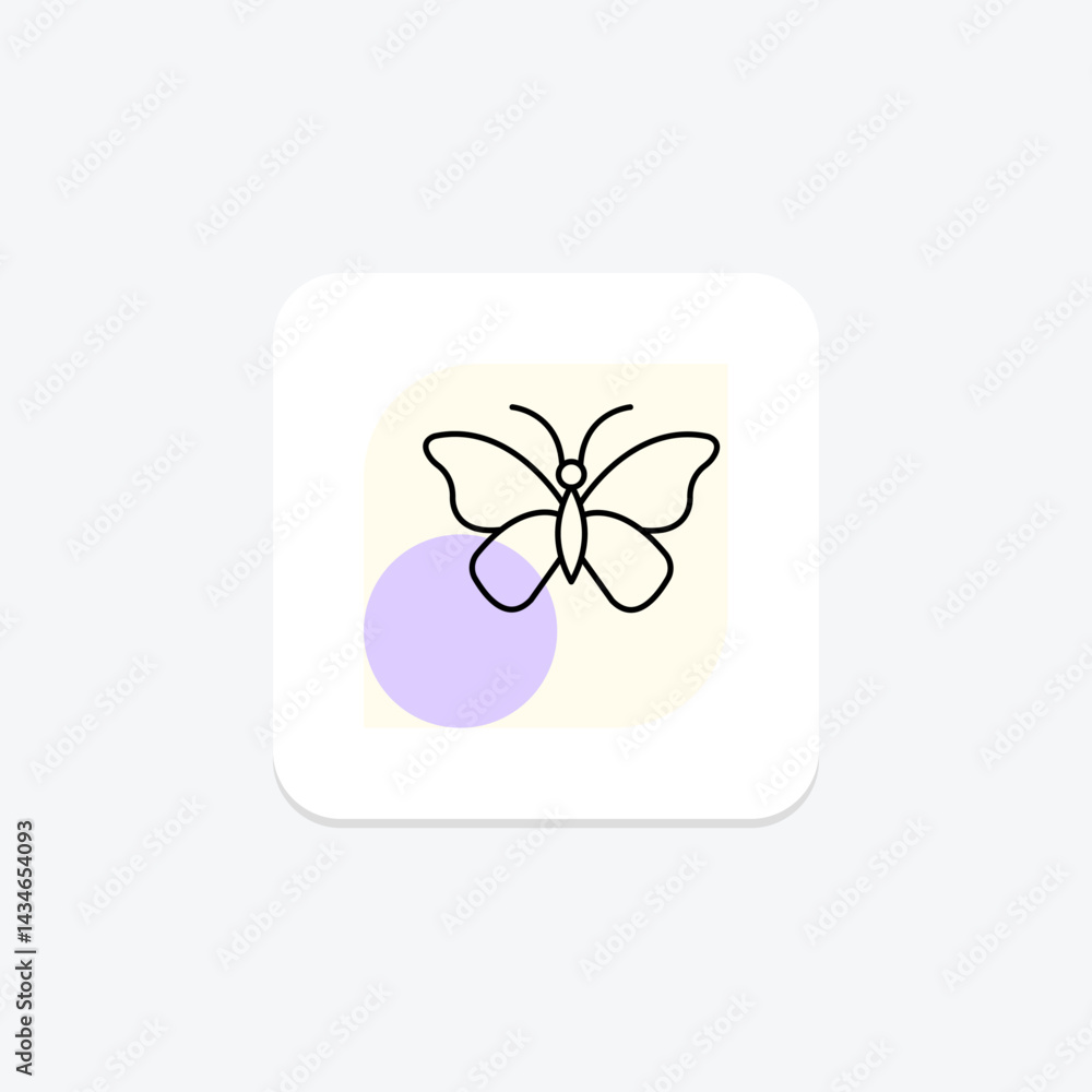 Fototapeta premium Butterfly In Garden, vector, pixel perfect, illustrator file