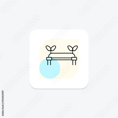 Garden Bench, vector, pixel perfect, illustrator file