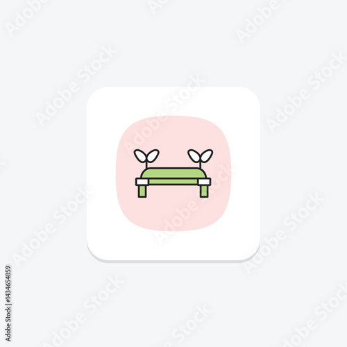 Garden Bench, vector, pixel perfect, illustrator file