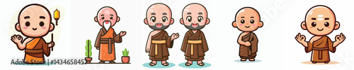 vector of a monk.