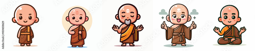 Obraz premium vector of a monk.
