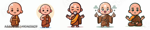 vector of a monk.
