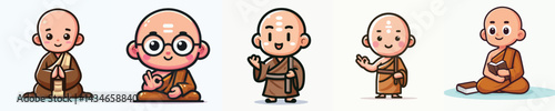 vector of a monk.