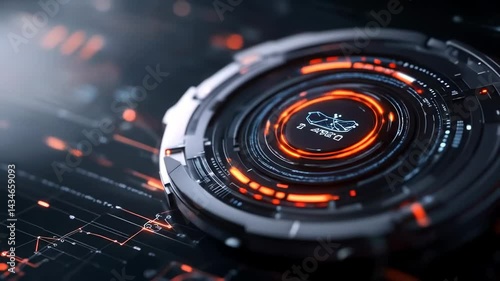 Wallpaper Mural Futuristic technology digital interface design concept Torontodigital.ca