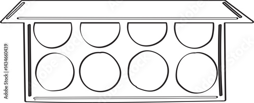 Lined Skincare products eyeshadow palette Self Care