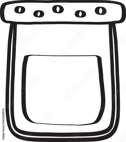 Lined Salt and Pepper Hand Drawn