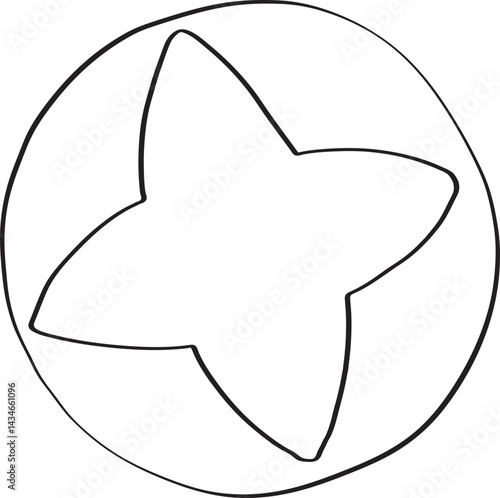 Lined Garlic Bread Bakery element Hand Drawn