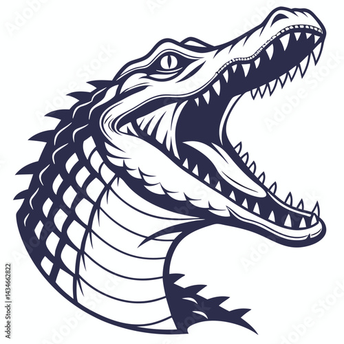 Aggressive Crocodile Head