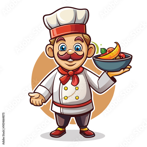 Chef with a dish of food