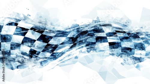 Checkered Flag, Abstract Racing Background