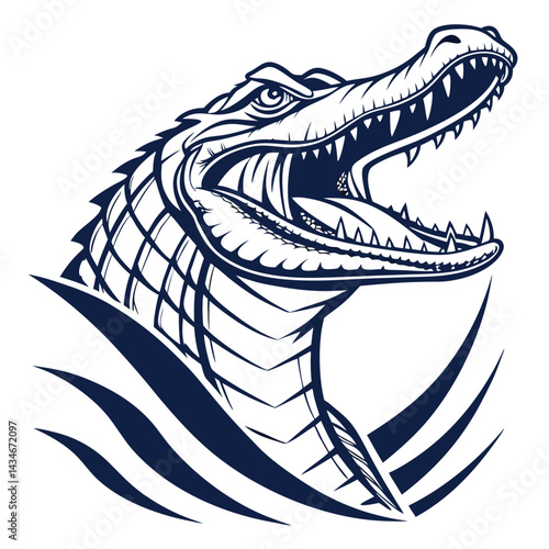 Aggressive crocodile head graphic (1)
