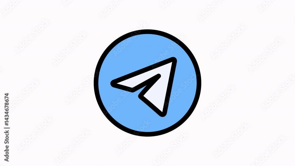 Telegram Animated Icon Telegram Animated Icon