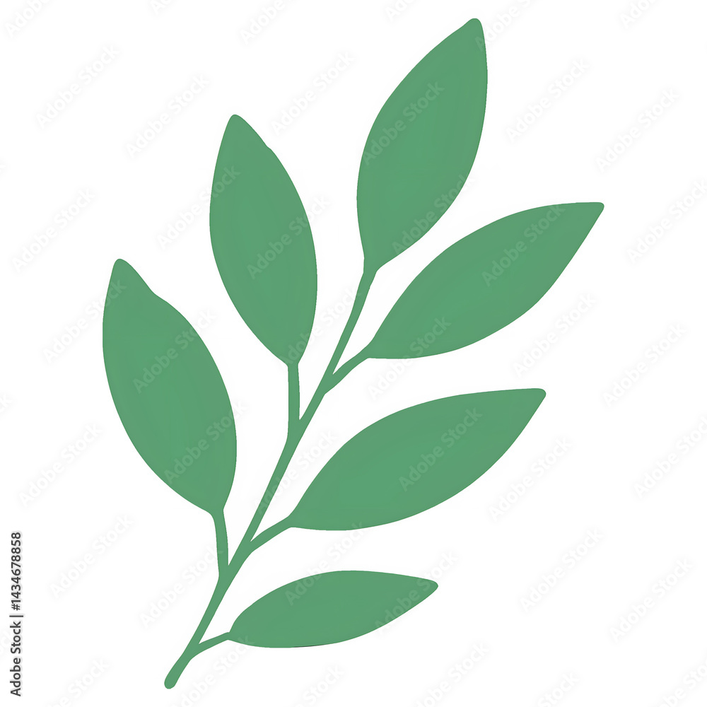 Fototapeta premium Green leaf icon – nature and eco symbol