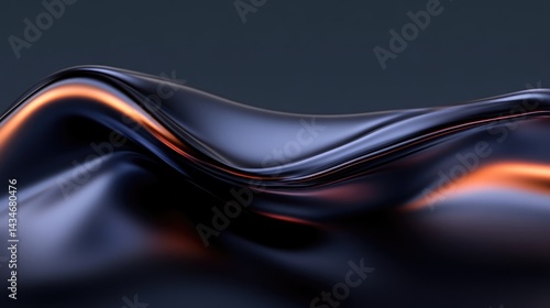 Fluid, Metallic, Abstract Design