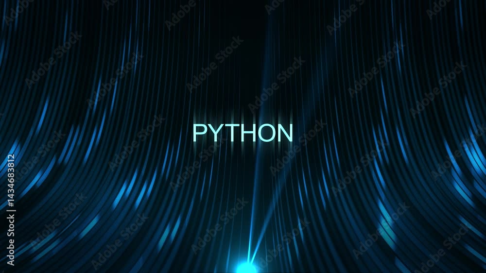 Cinematic Data Cable Text Technology Concept - Python Cinematic Data Cable Text Technology Concept - Python