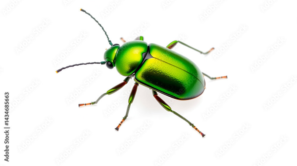 Beetle Protaetia cuprea isolate on white background. Metallic green chafer(Cetonia aurata) Beetle Protaetia cuprea isolate on white background. Metallic green chafer(Cetonia aurata)