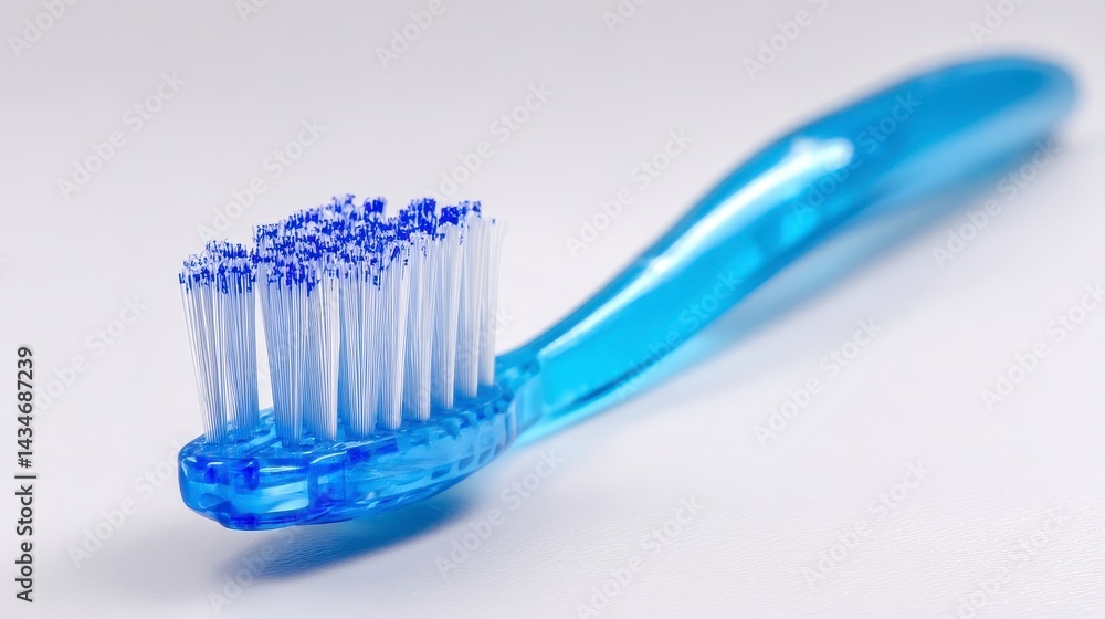 Blue Plastic Toothbrush with Soft Bristles Blue Plastic Toothbrush with Soft Bristles