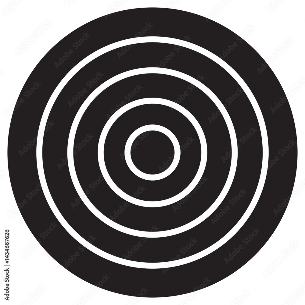 Concentric circles Geometric Brutalist Shape Concentric circles Geometric Brutalist Shape