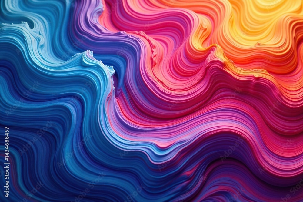 Fototapeta premium Abstract swirling paint textures in vibrant hues, energy, flow