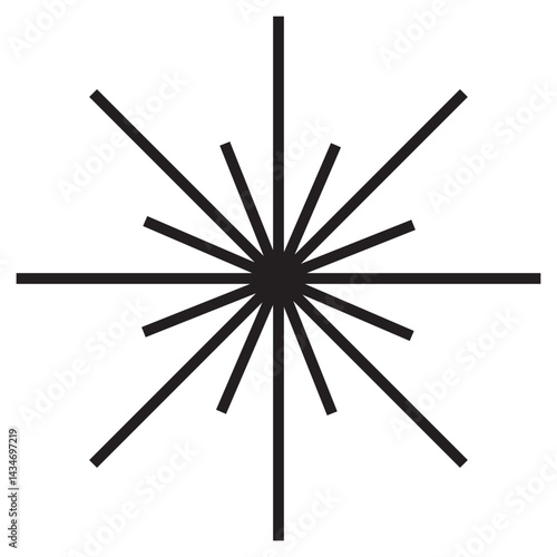 Brutalist geometric snowflake