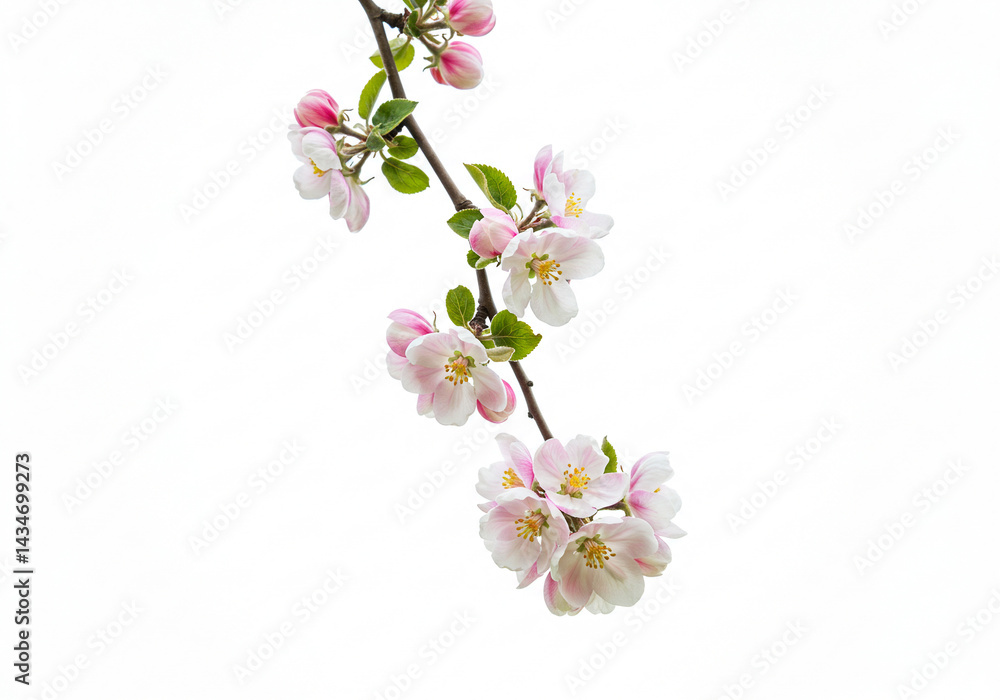 Obraz premium cherry blossom flower isolated on a white background