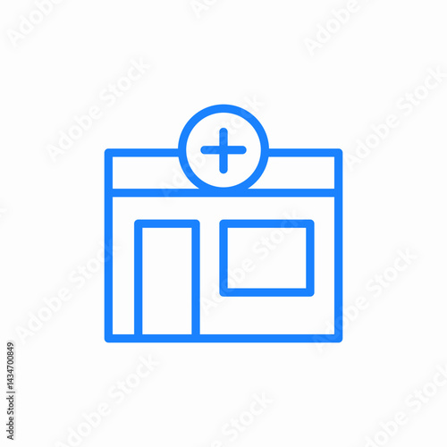 hospital building icon sign vector