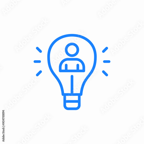 idea person icon sign vector