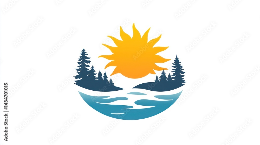 Obraz premium Nature Scene Logo Design (3)