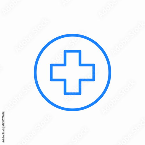 medical plus icon sign vector