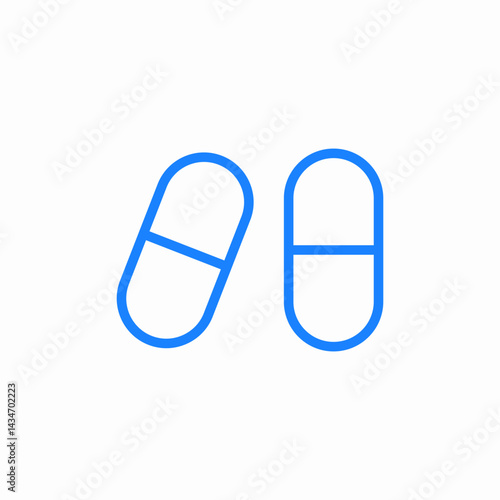 oval capsules icon sign vector