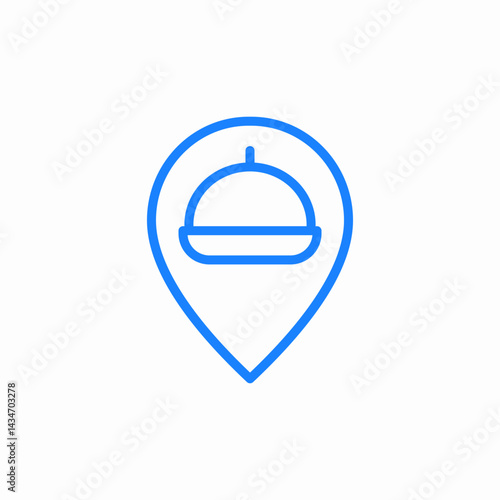 restaurant location icon sign vector