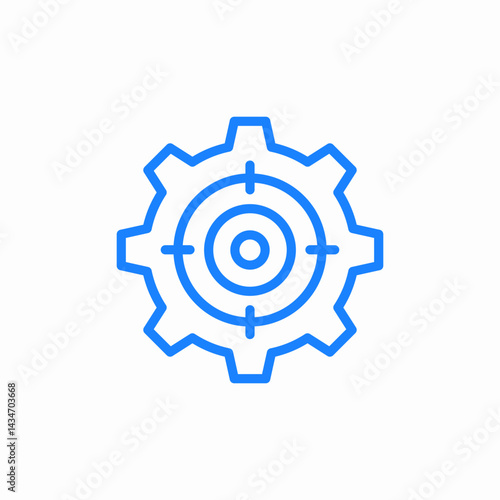 settings target icon sign vector